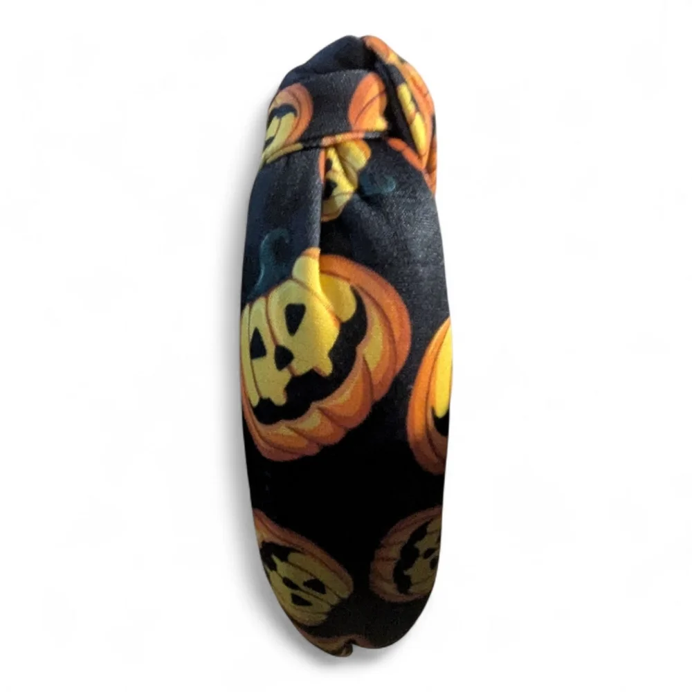 NEW Halloween Pumpkin Headband Theme Orange Knot Accessory